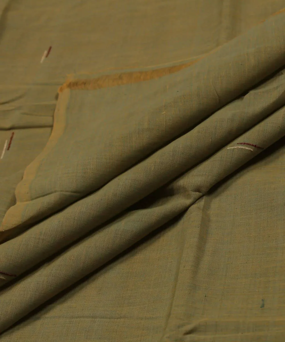 0.65m Light green handloom cotton fabric