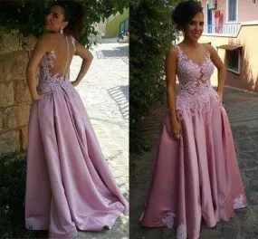 A Line prom dress, long Party Dress, evening dress, prom dress for girls, prom dress with appliques, BD398