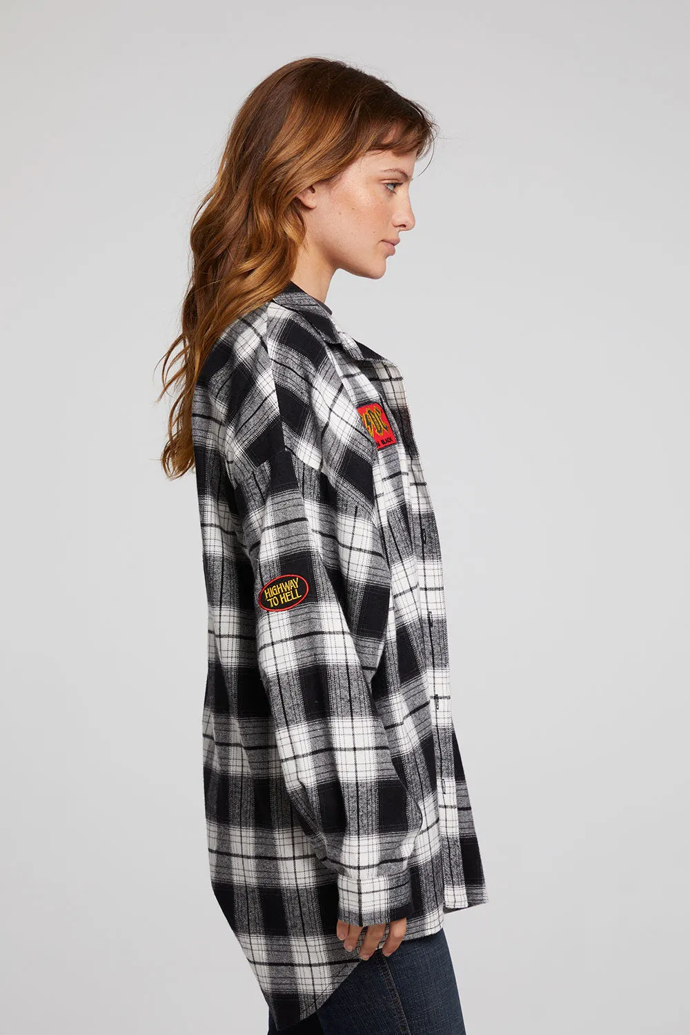 AC/DC High Voltage Flannel Button Down