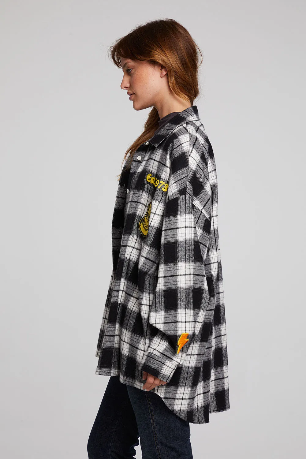 AC/DC High Voltage Flannel Button Down