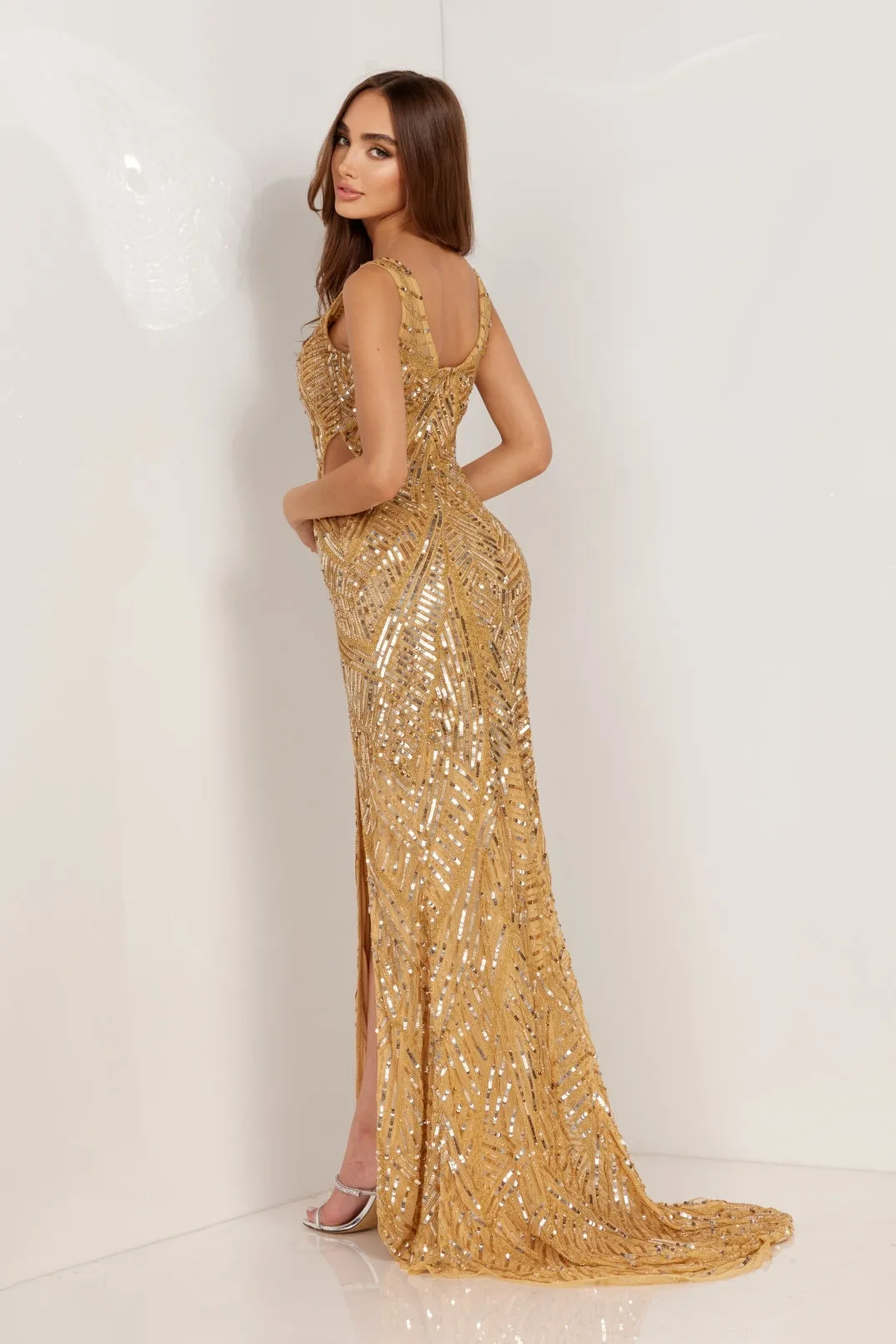 Aleta 1115 Long Prom Formal Sequin Dress