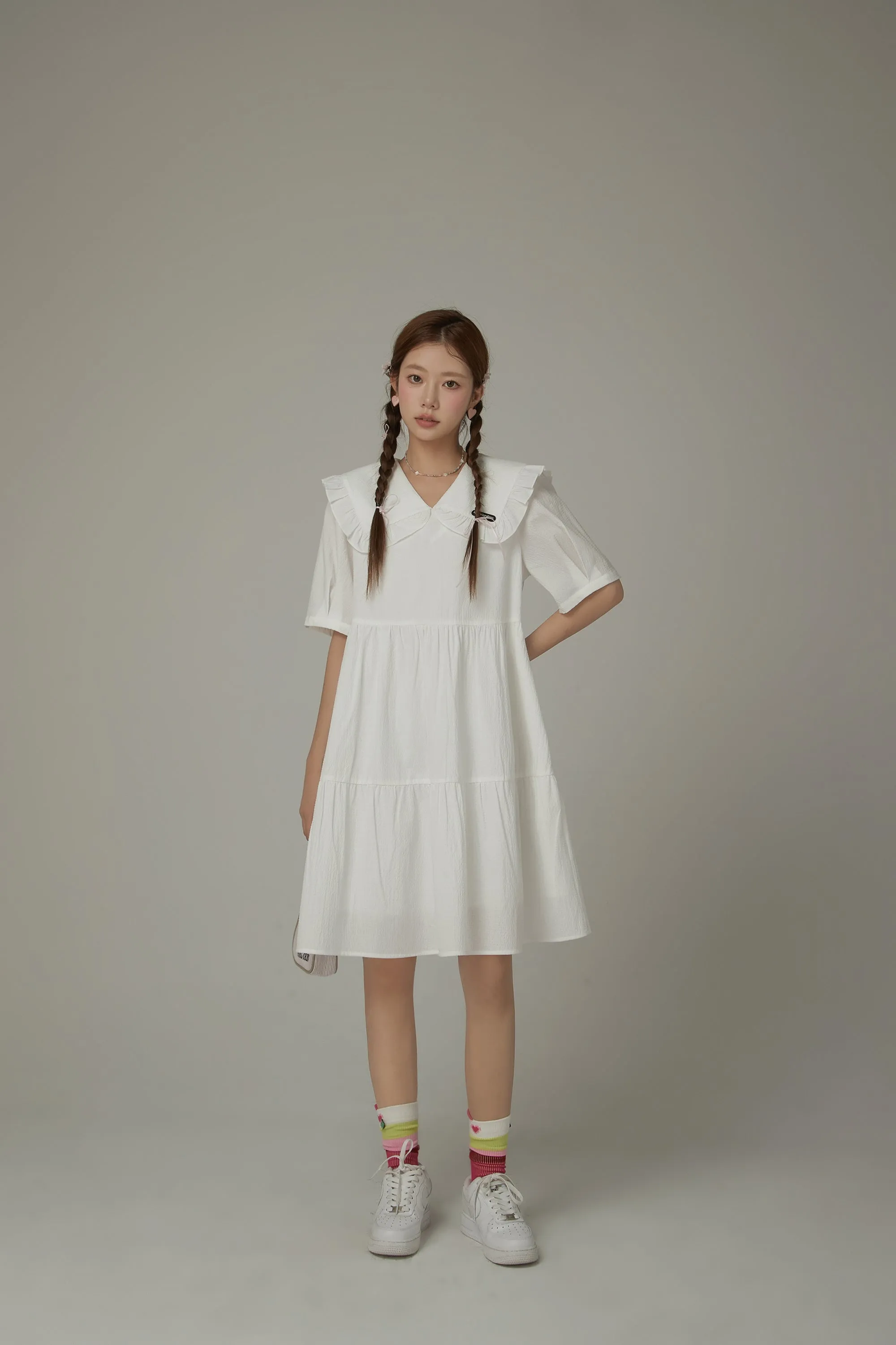 Baby Doll Frilly Collar Dress