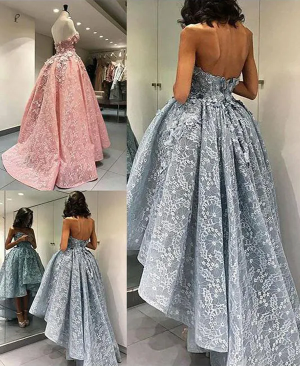 Ball Gown Lace Short Prom Dress, Homecoming Dress, Party Dress, SH279