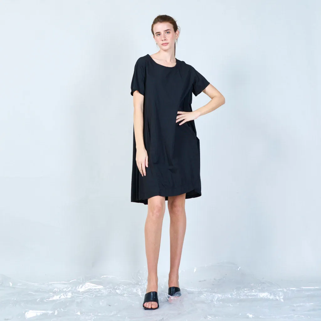 Basic dress with back middle line patterned wholesale