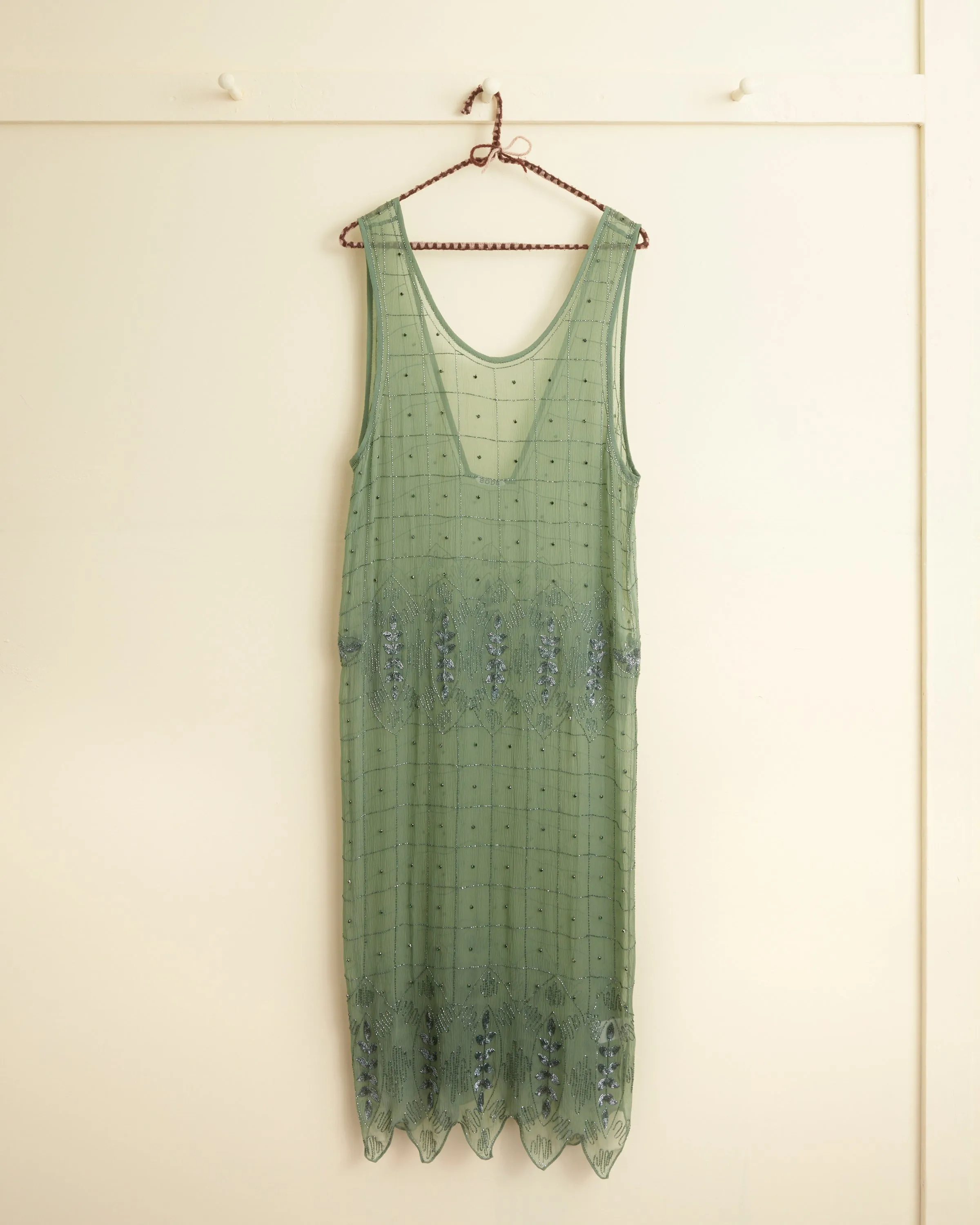 Beaded Grid Vine Dress