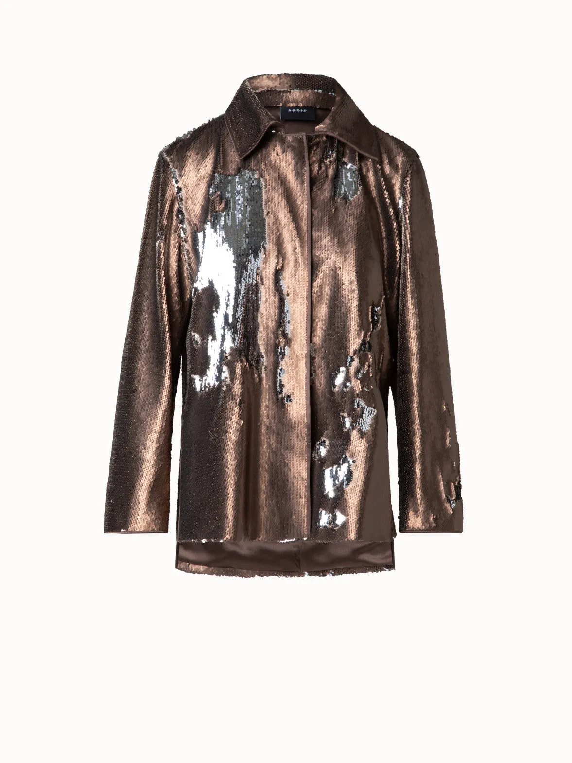 Bi-Color Sequined Jersey Jacket