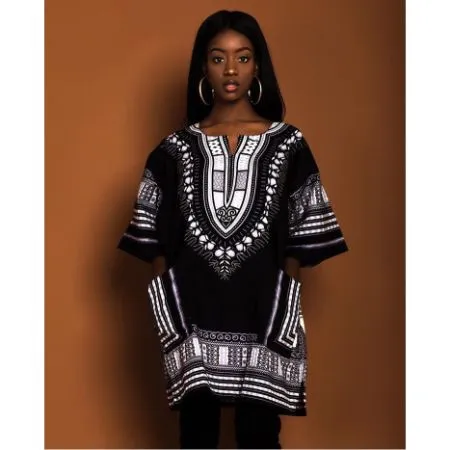 Black Base Dashiki" (UNISEX)