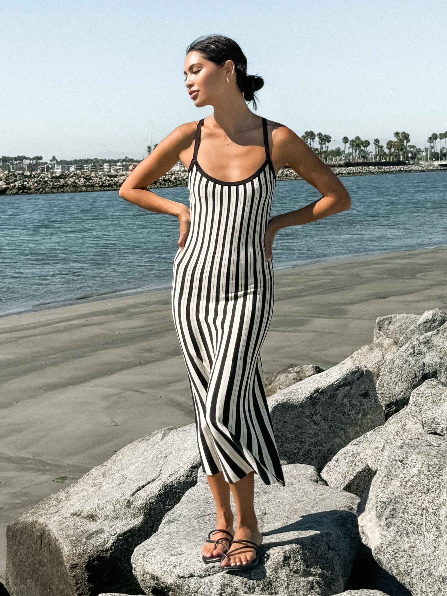 Blair Stripe Knit Midi Dress