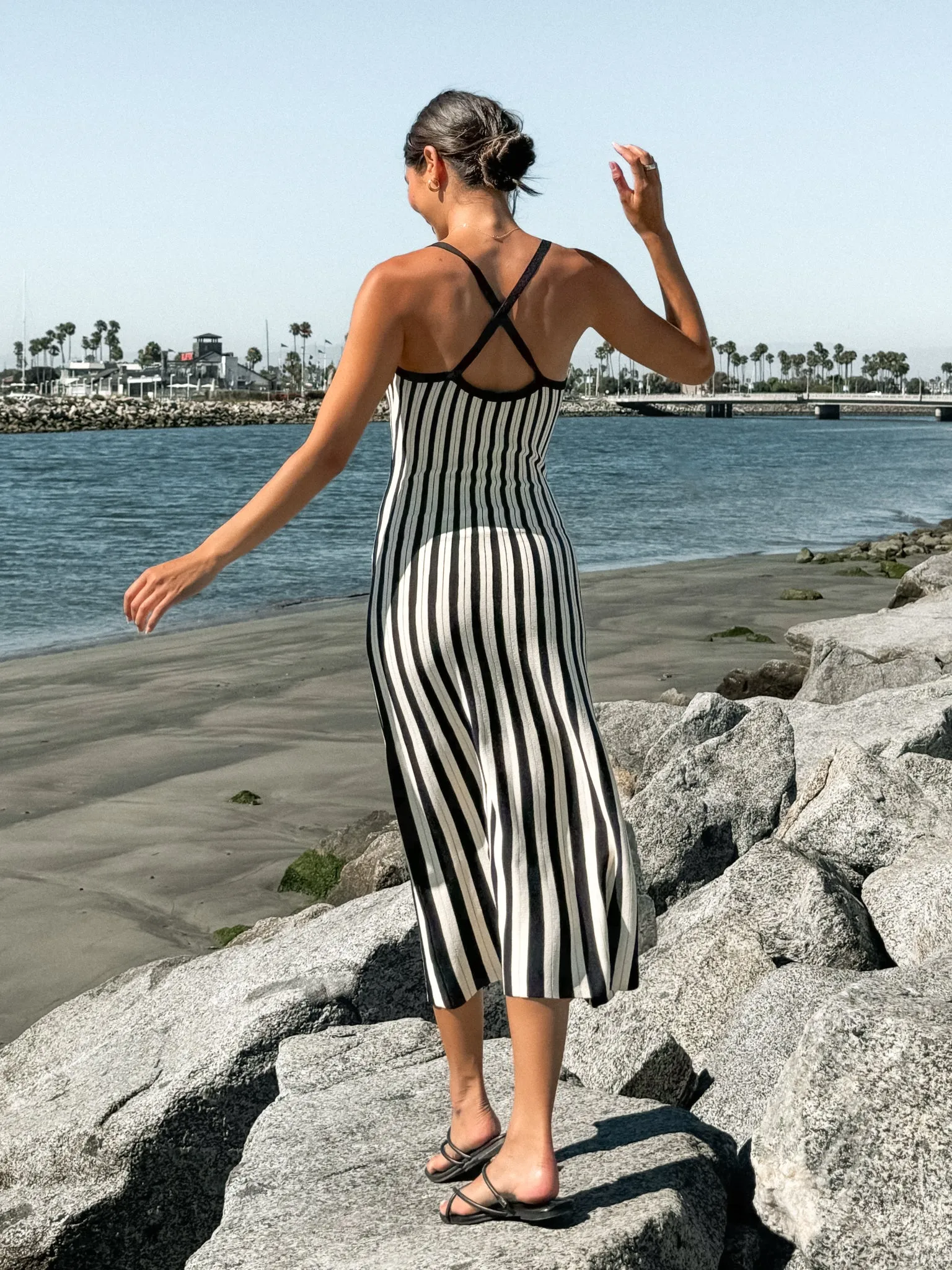 Blair Stripe Knit Midi Dress