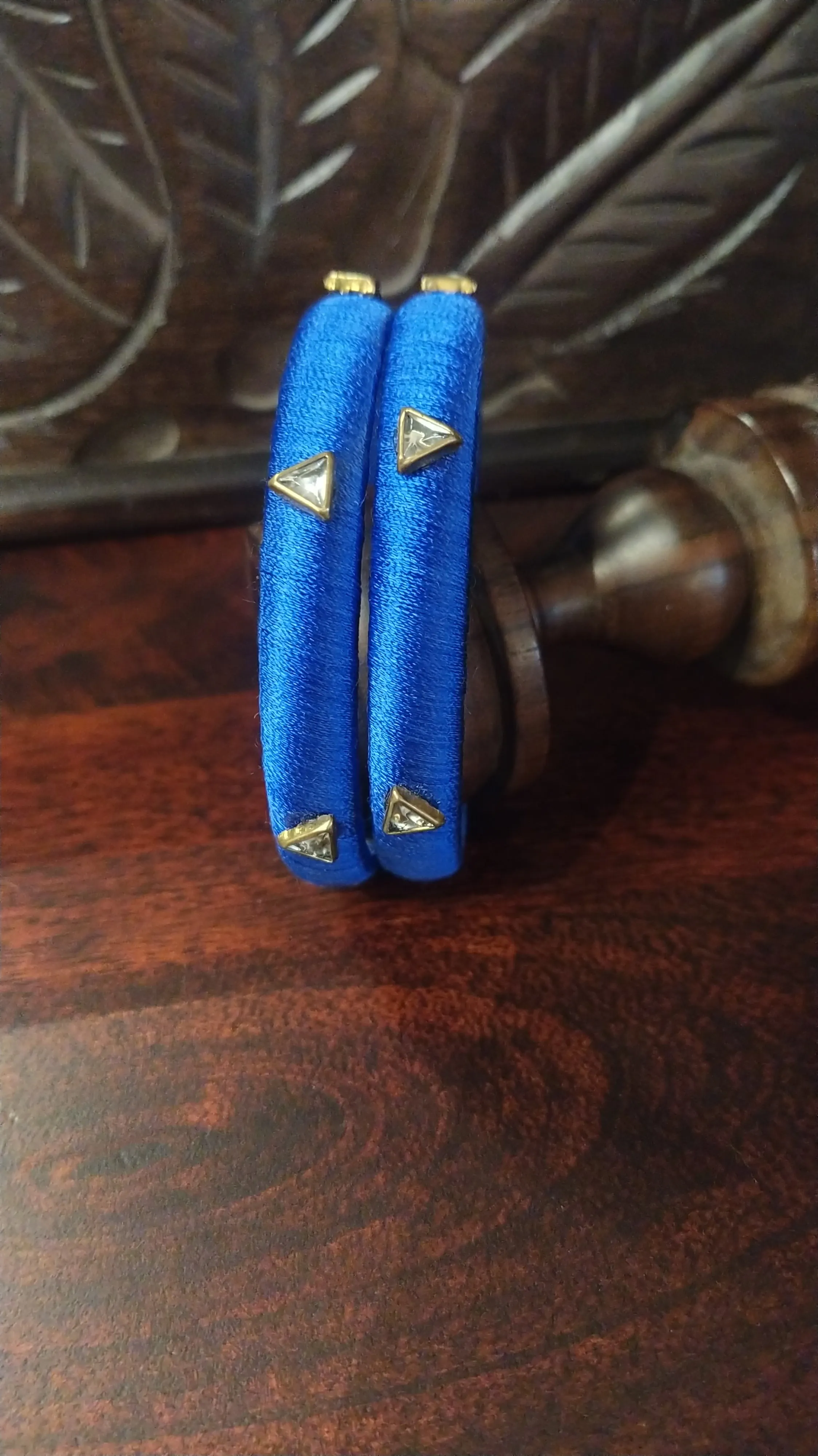 Blue Silk Thread Bangles For Girls Special Occasion !!!