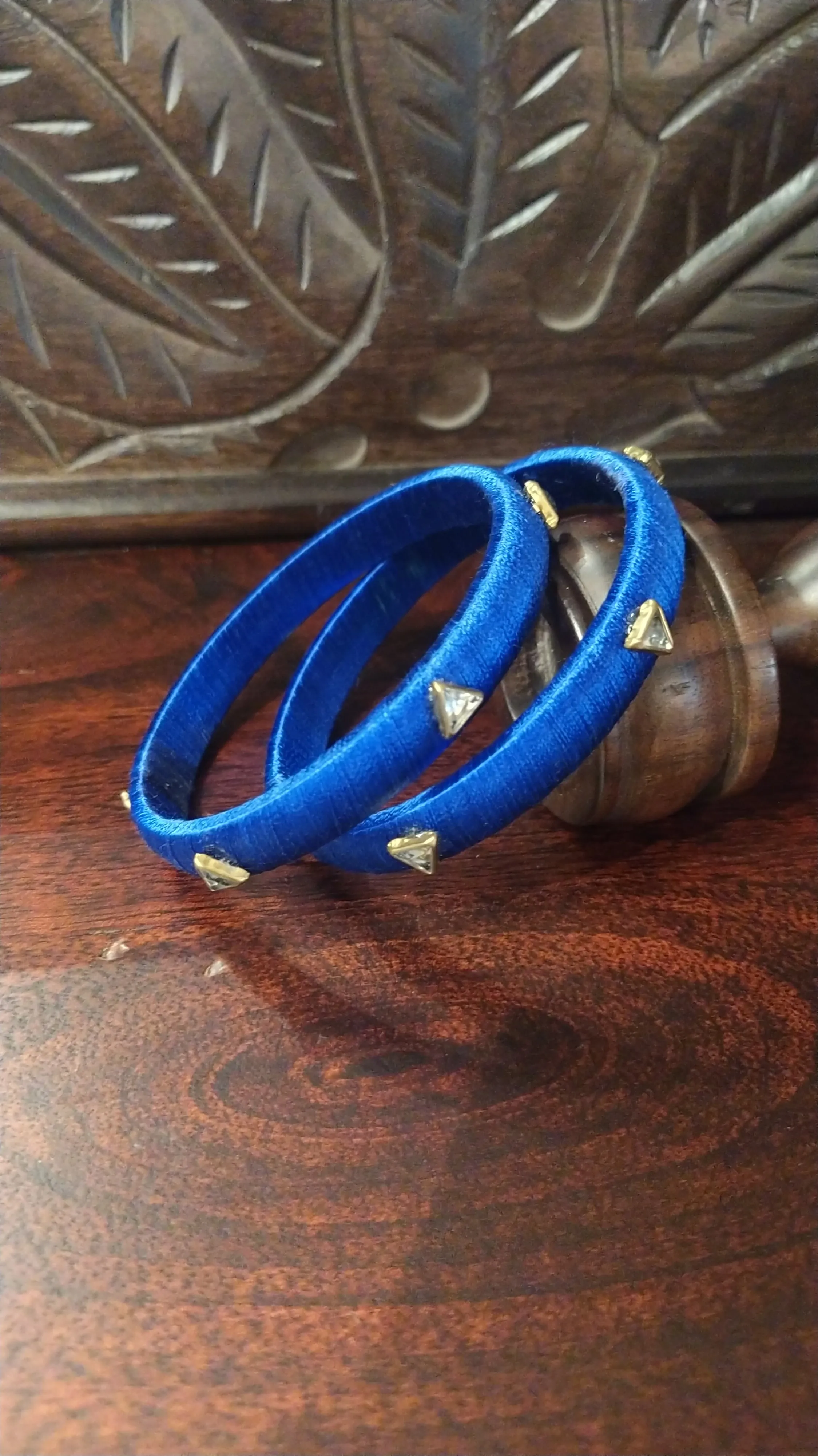 Blue Silk Thread Bangles For Girls Special Occasion !!!