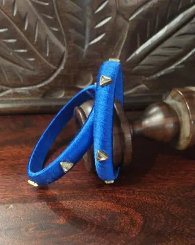 Blue Silk Thread Bangles For Girls Special Occasion !!!