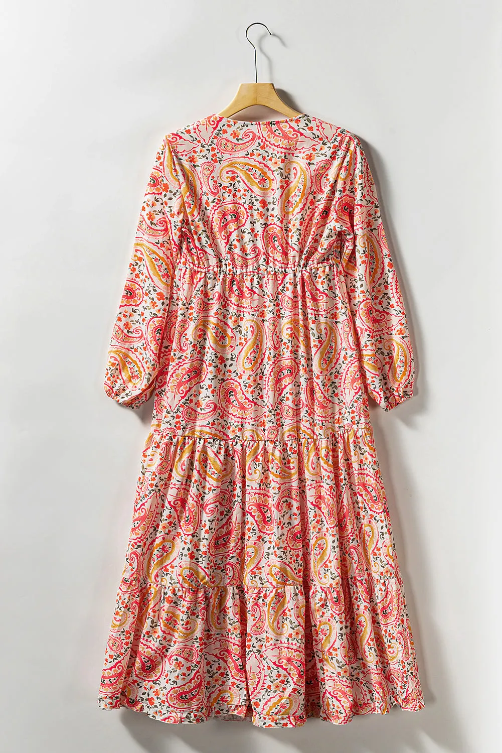 Boho Tiered Long Sleeve Maxi Dress