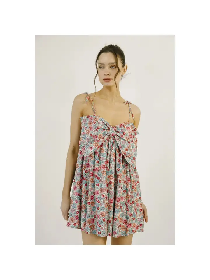 BOW BLOSSOM MINI DRESS