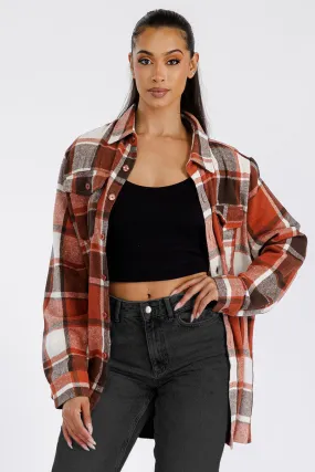 BOYFRIEND OVERSIZED SOFT FLANNEL SHACKET