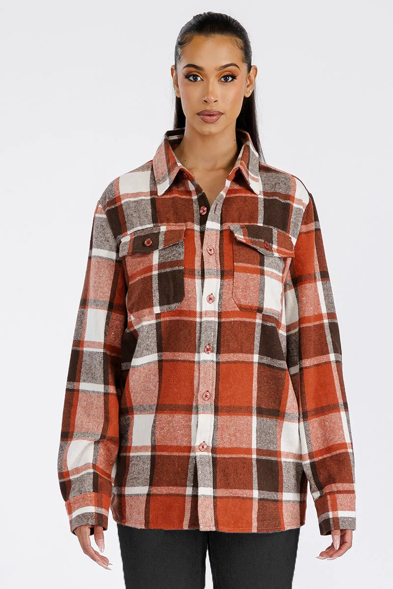 BOYFRIEND OVERSIZED SOFT FLANNEL SHACKET