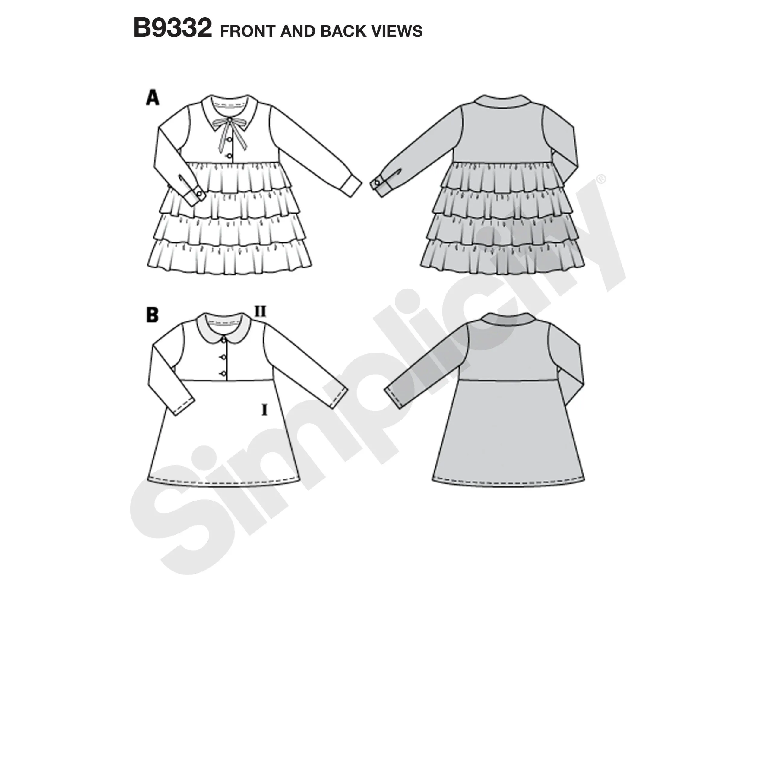 Burda Child Dresses 9332