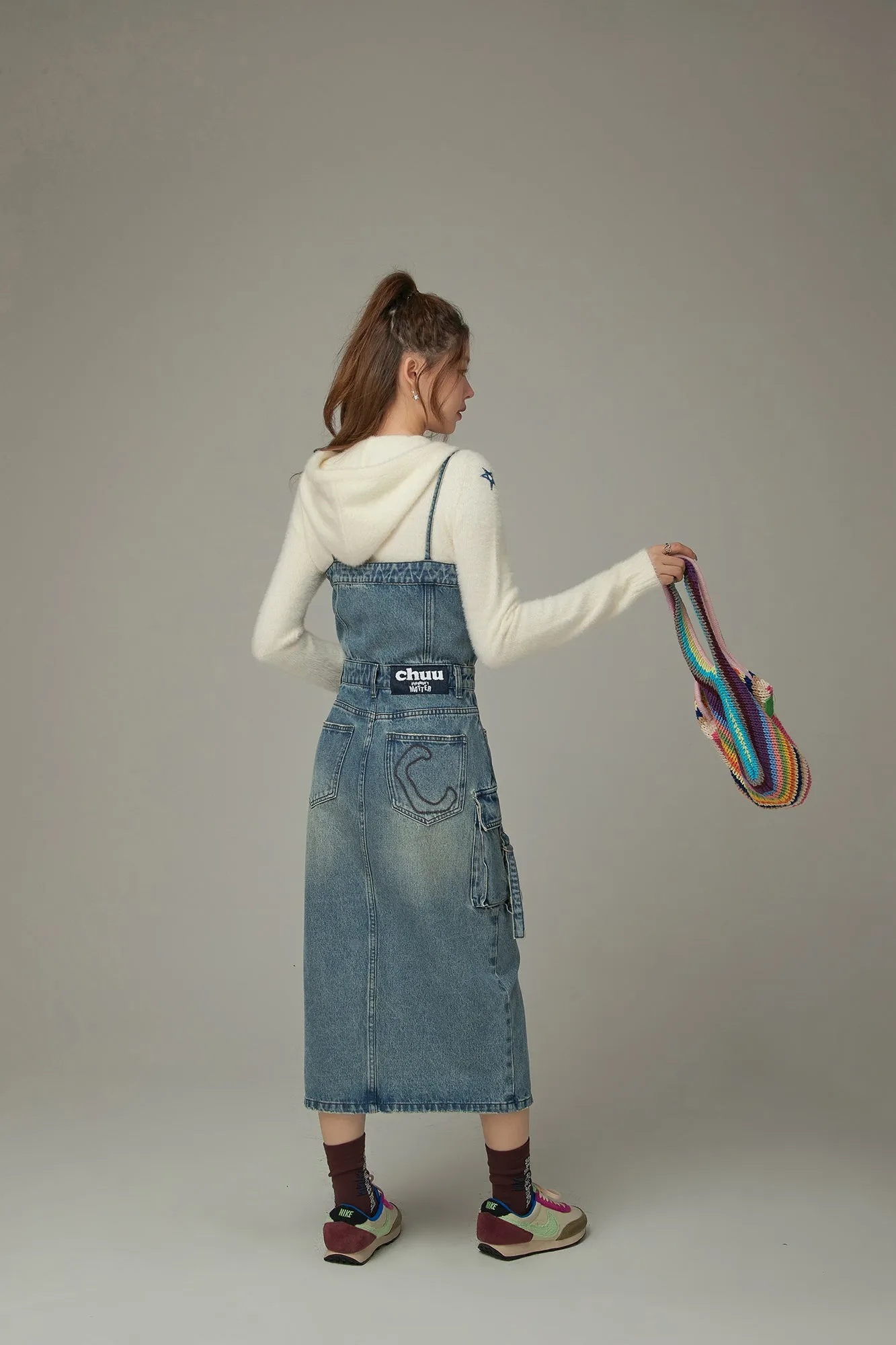 Bustier Denim Long Dress