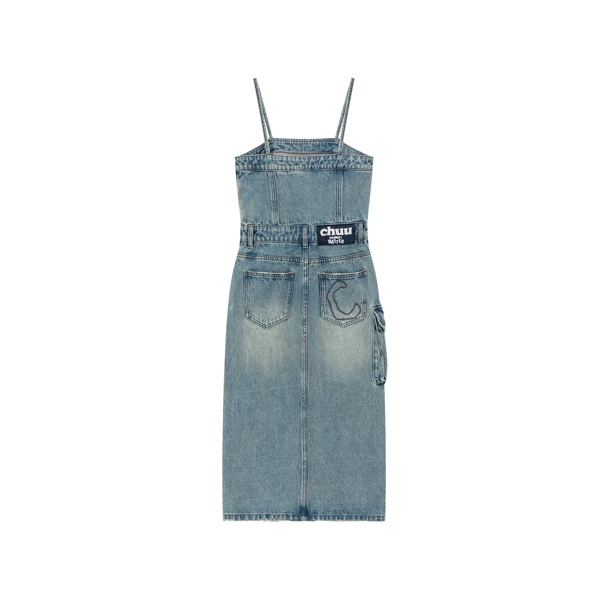 Bustier Denim Long Dress