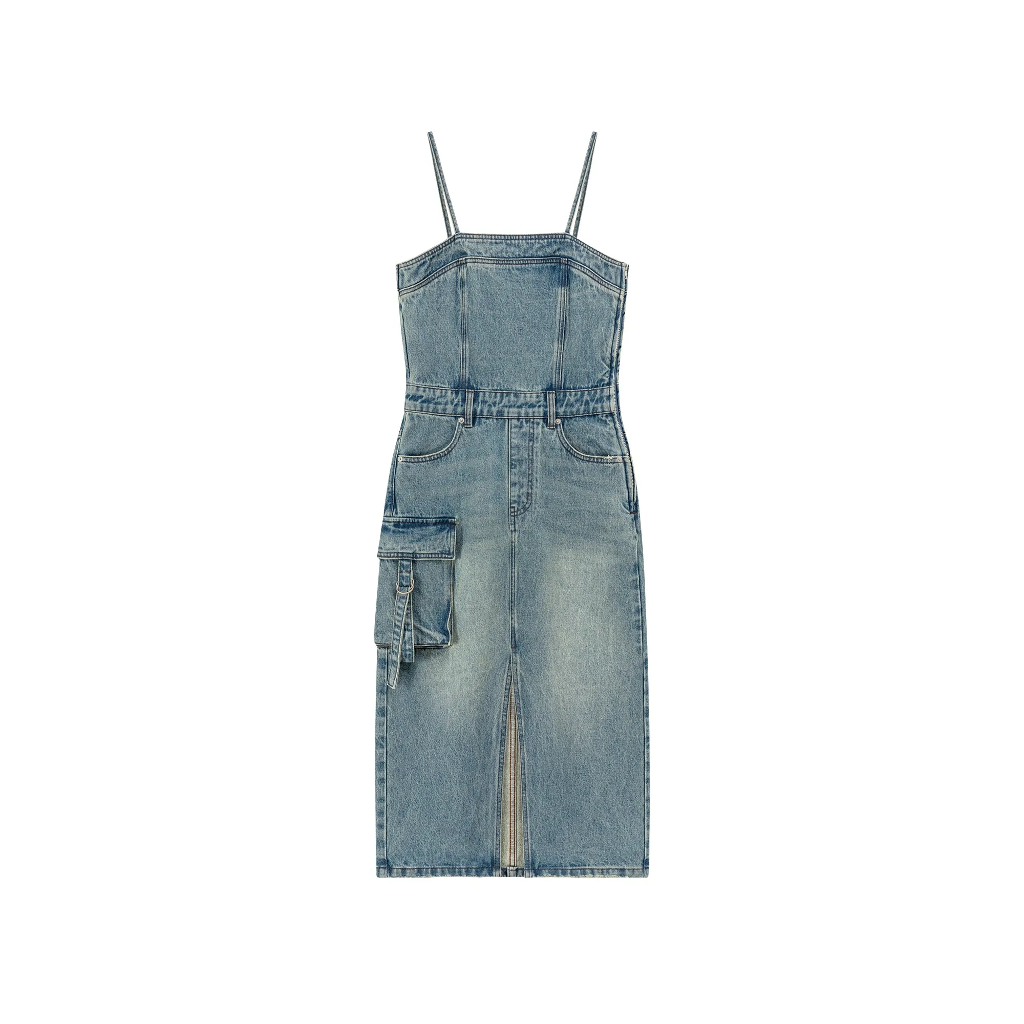 Bustier Denim Long Dress