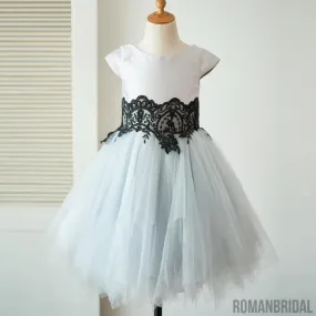 Cap Sleeves Tulle With Lace Lovely Beautiful Cheap Short  Wedding Flower Girl Dresses, FG0093