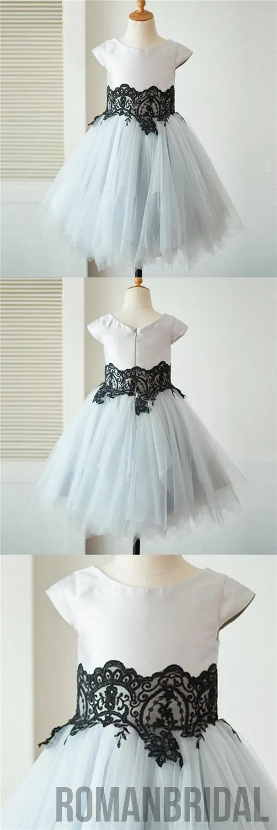 Cap Sleeves Tulle With Lace Lovely Beautiful Cheap Short  Wedding Flower Girl Dresses, FG0093