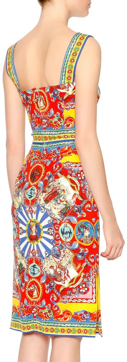 'Carretto' Printed Sleeveless dress