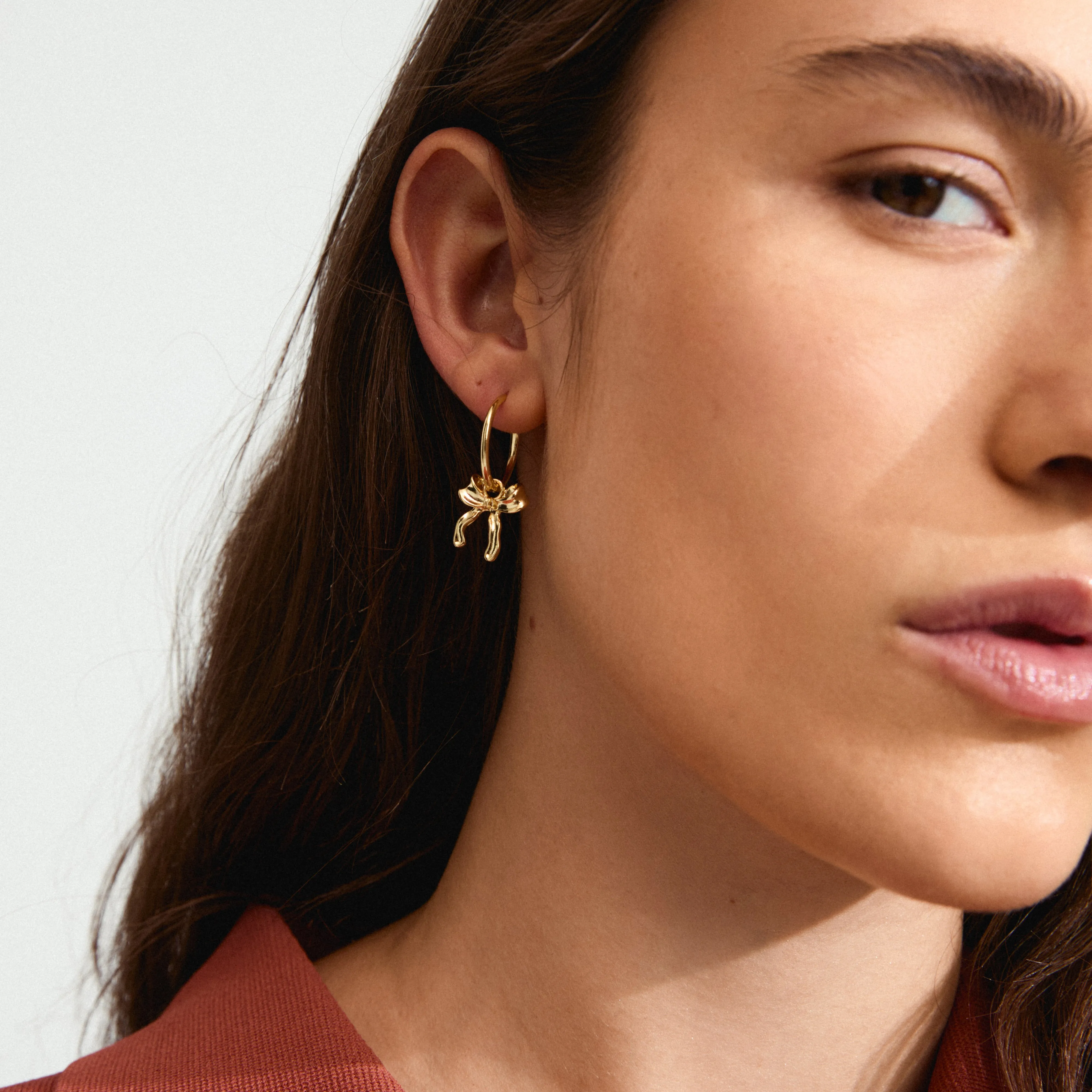 CASSIAN recycled hoop earrings gold-plated