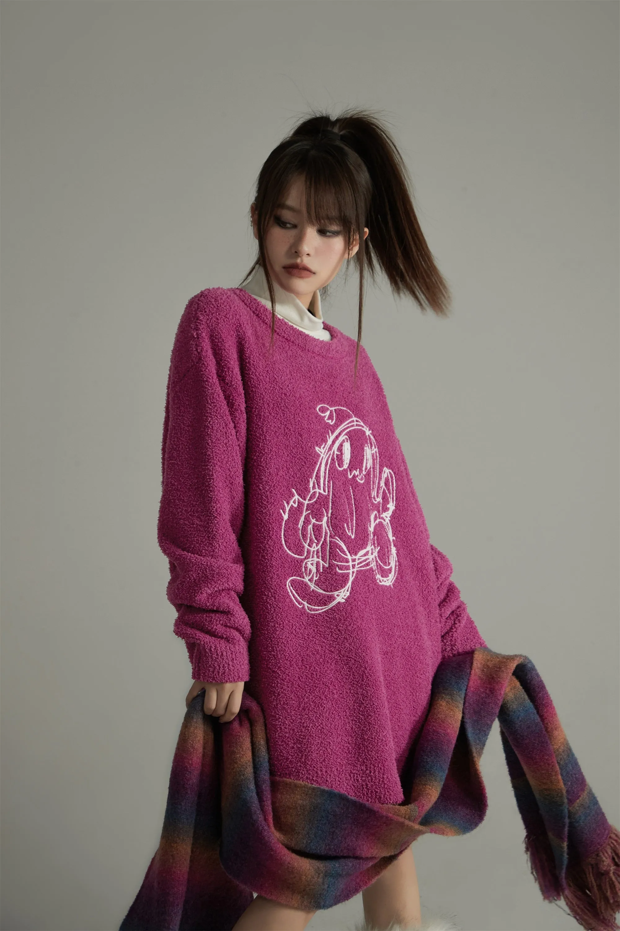 Character Embroidered Fleece Dress