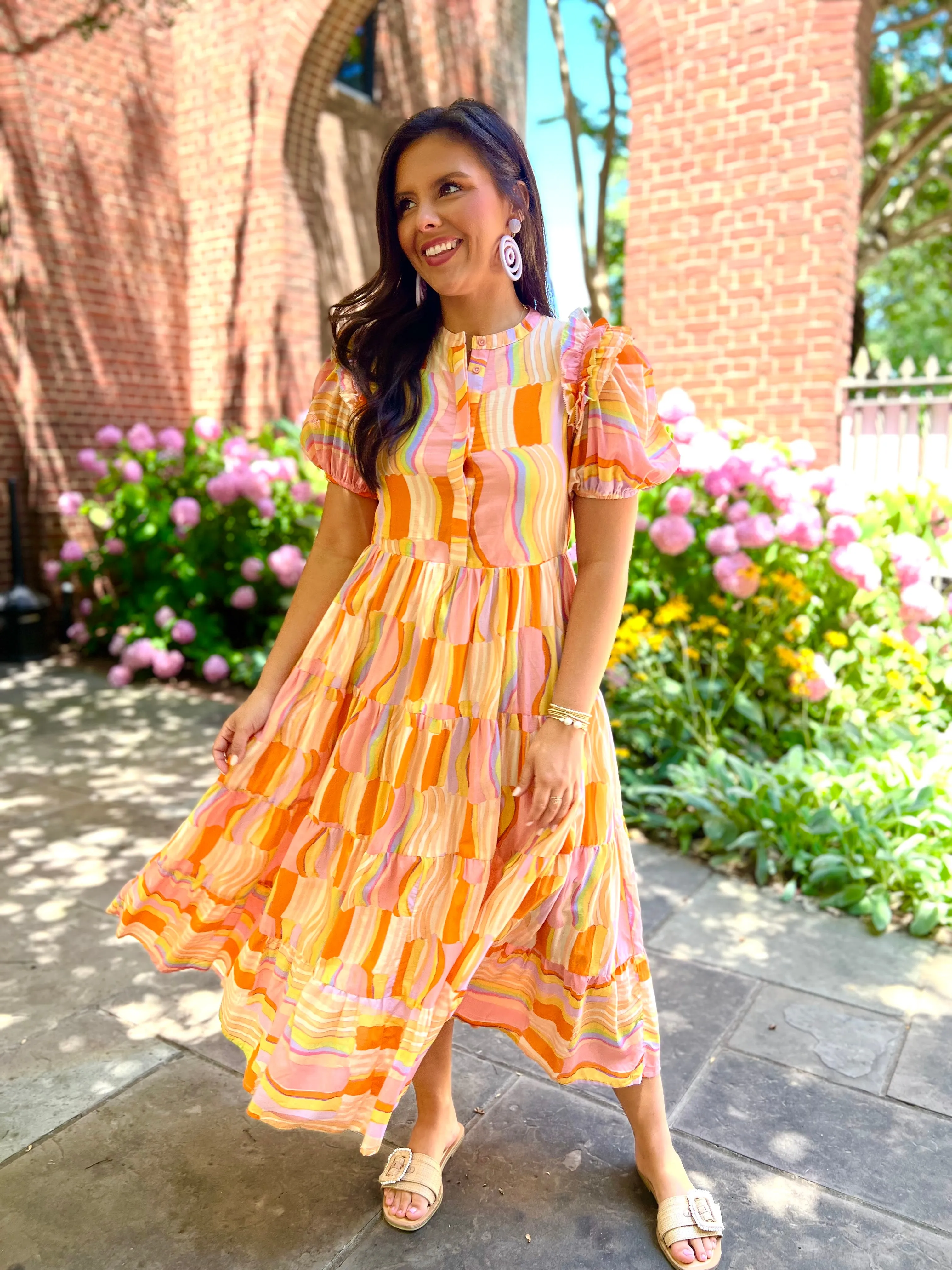 Citrus Grove Ruffle Maxi