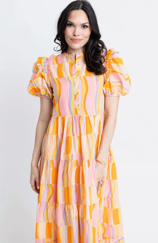 Citrus Grove Ruffle Maxi