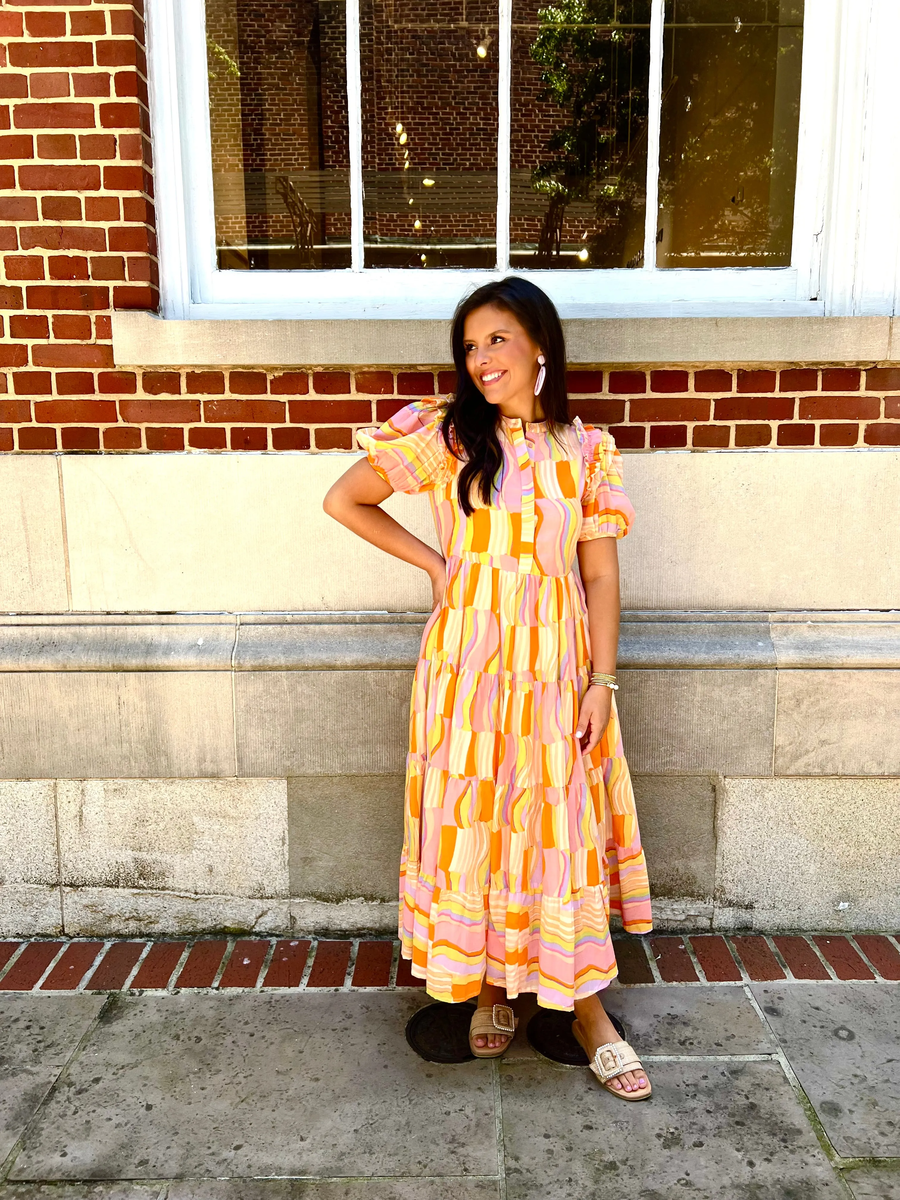 Citrus Grove Ruffle Maxi