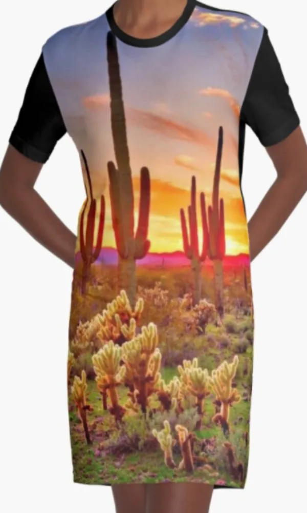 Cowgirl Kim Desert Sunrise Tee Dress