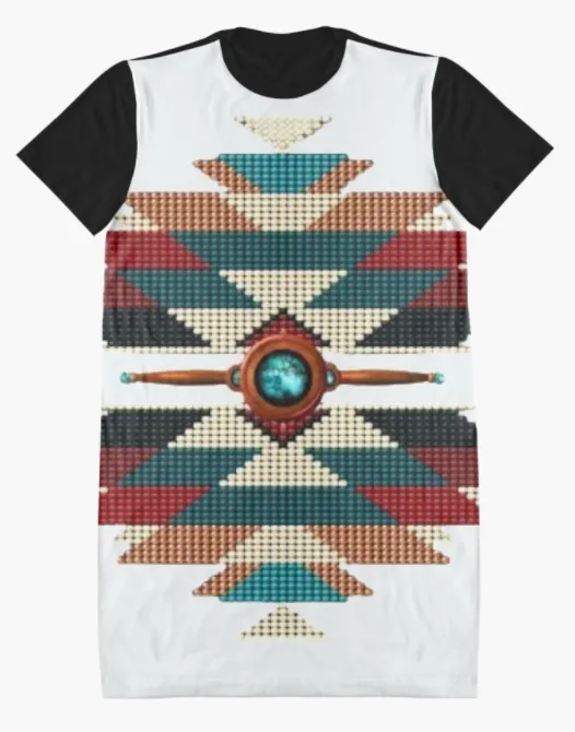 Cowgirl Kim Navajo Mandala Tee Dress - Large Only