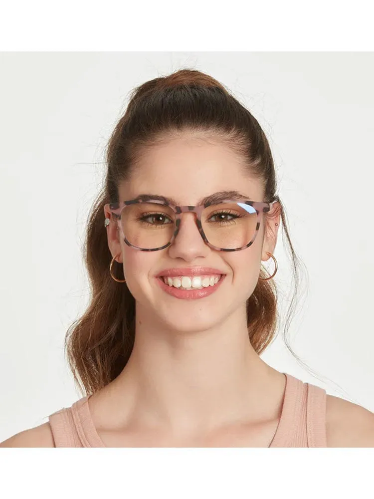 Dalston Blue Light Glasses - Pink Tortoise