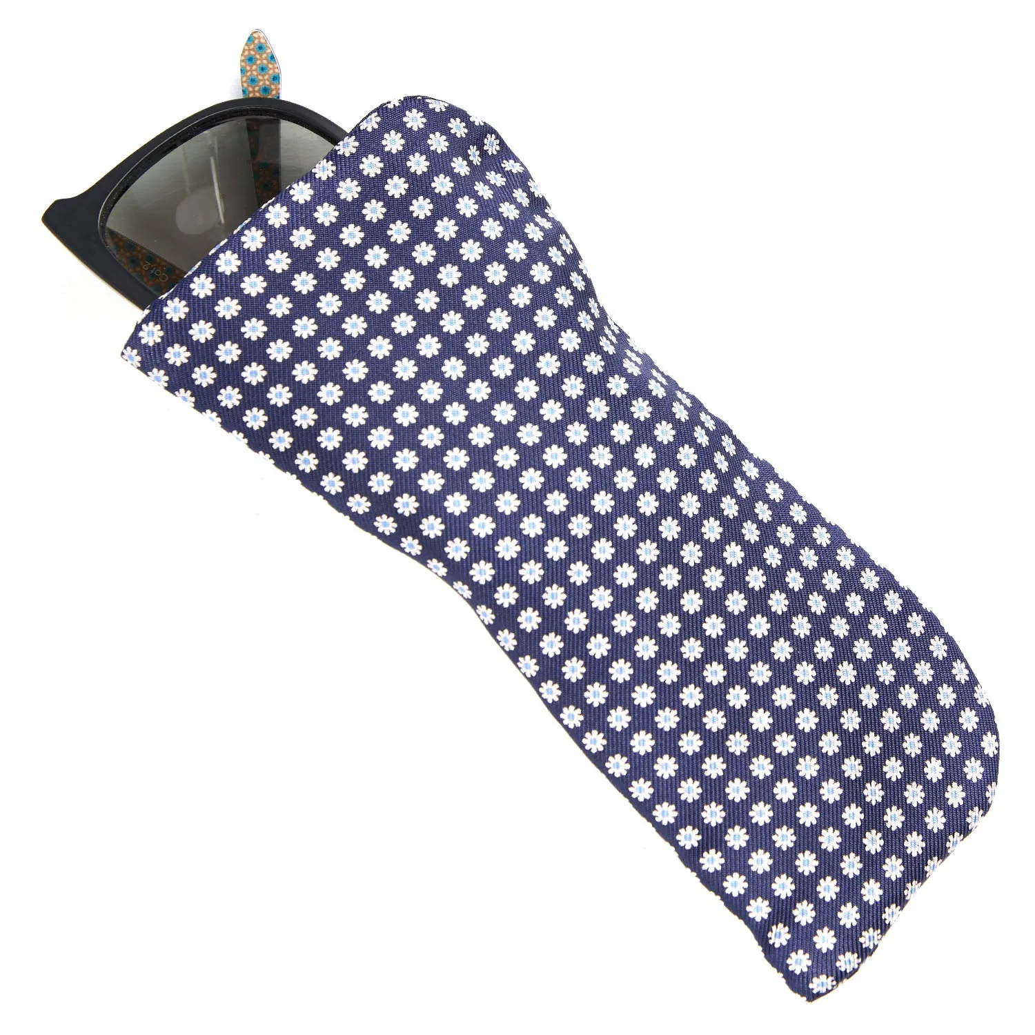 DARK BLUE GLASSES CASE