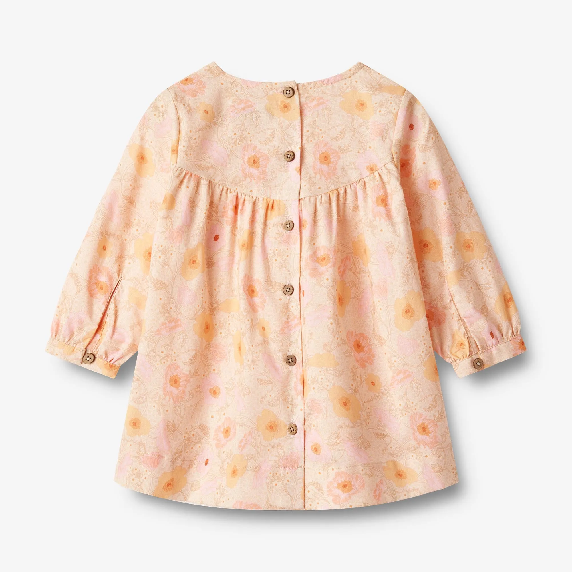 Dress L/S Fenja - alabaster flower bobbles