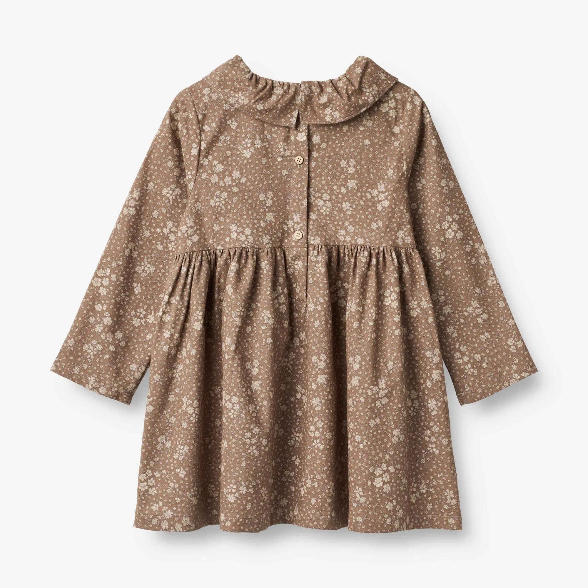 Dress Violetta - cocoa brown flowers