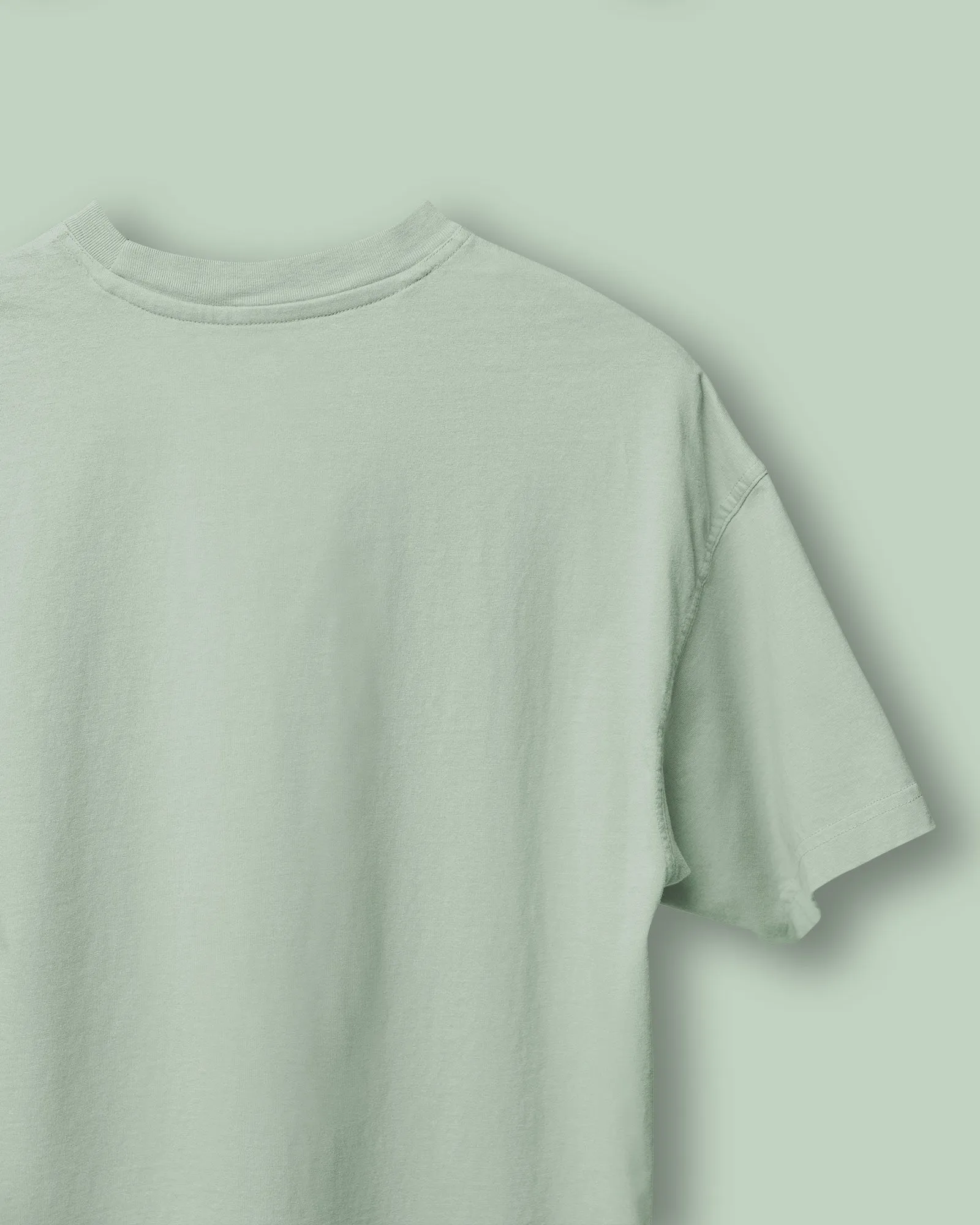 Drop Shoulder HW Crew Tee: Tiffany Green