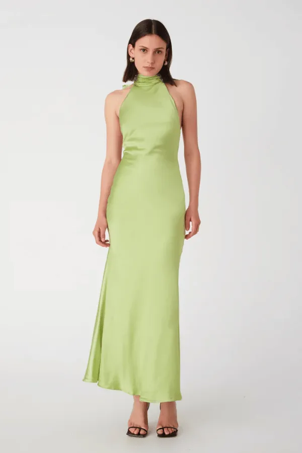 Evianna Gown Bold Lime Green