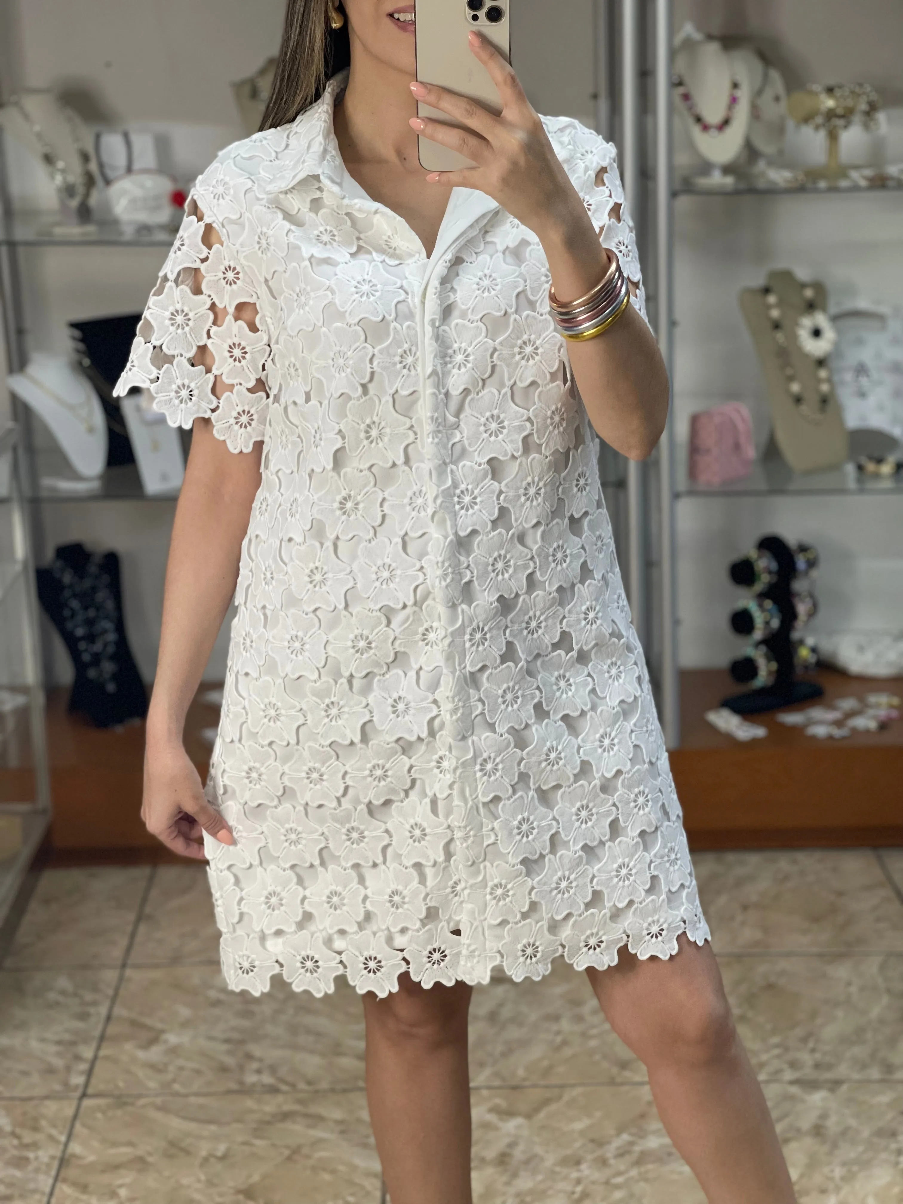 Floral Lace A-Line Dress