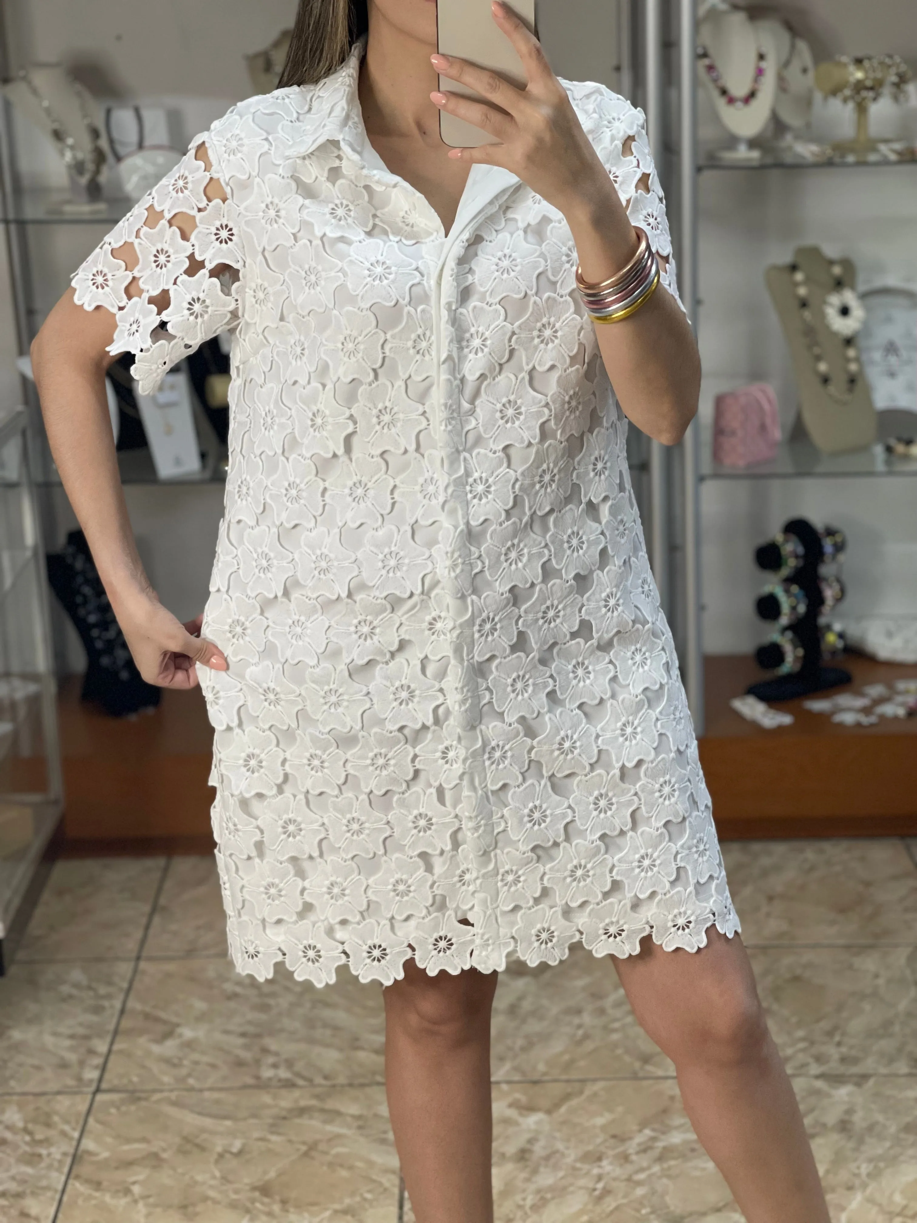 Floral Lace A-Line Dress