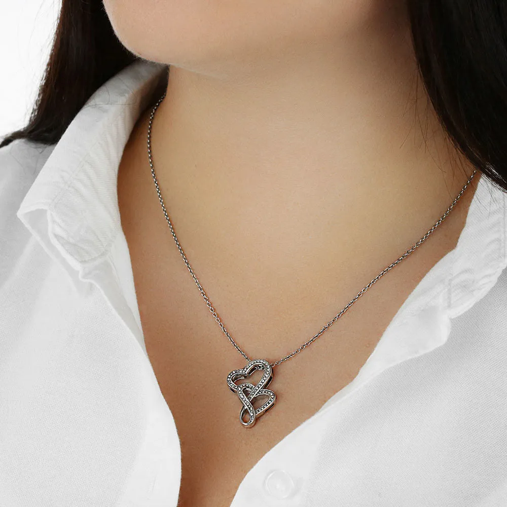 Funny Back Massage Double Heart Necklace