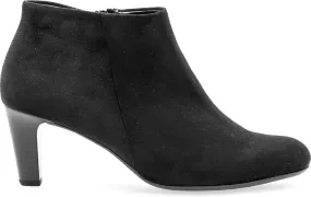 GABOR Black Suede Round Toe Low Heel Shoe Boot 85047