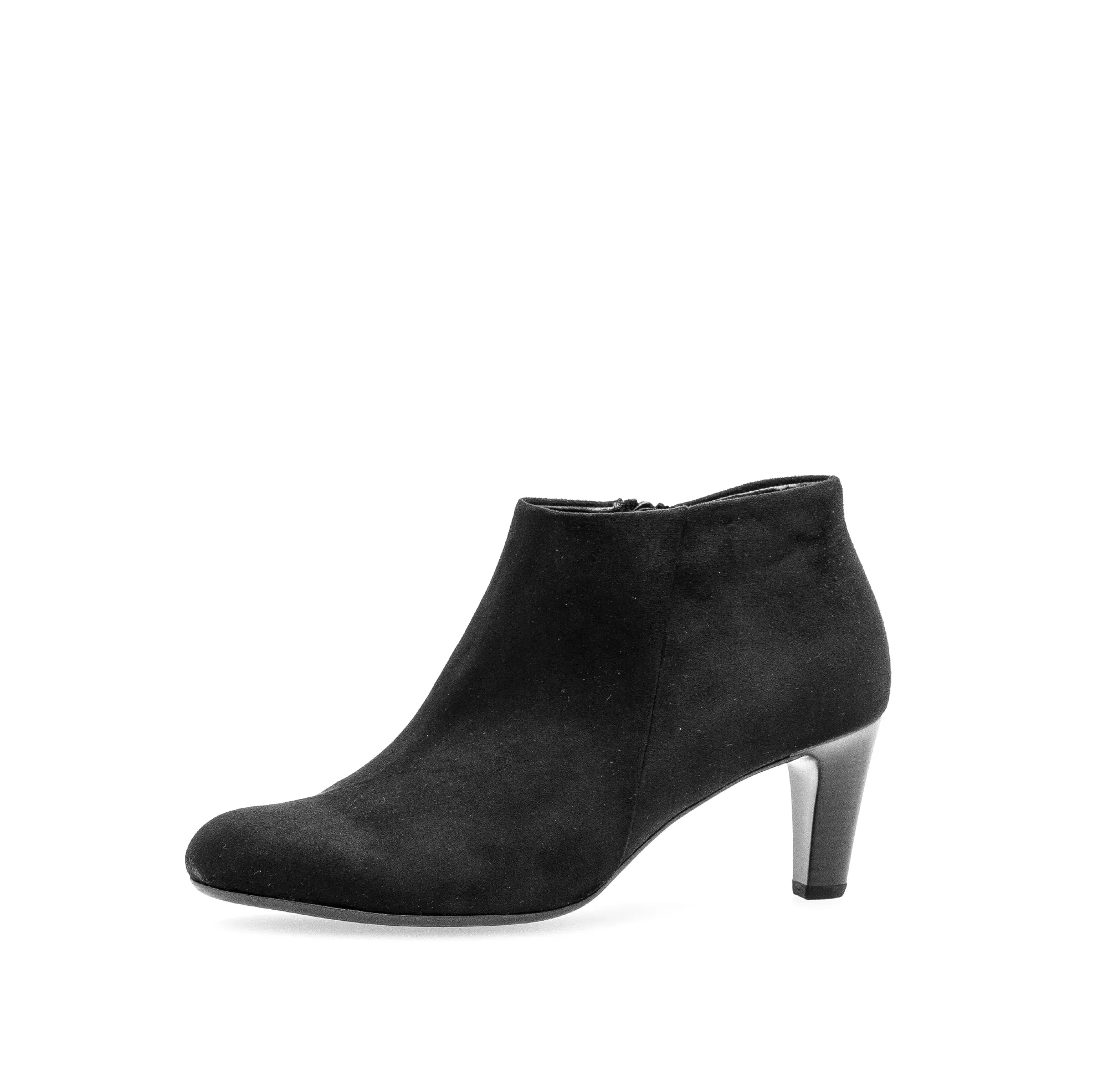 GABOR Black Suede Round Toe Low Heel Shoe Boot 85047