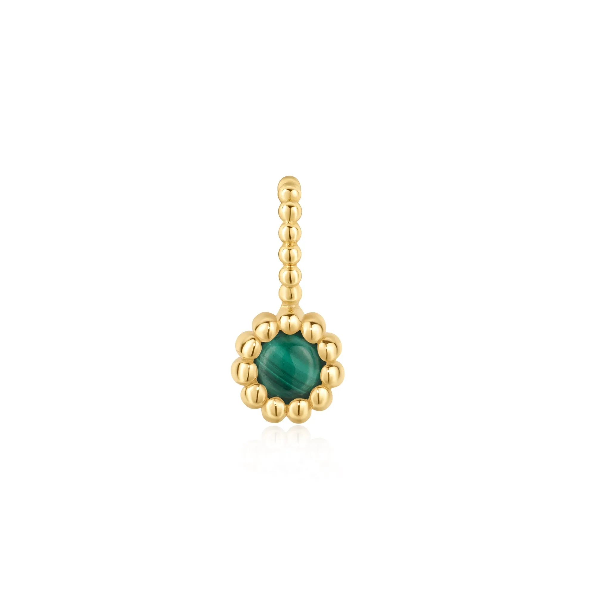 Gold Malachite and Turquoise Charm