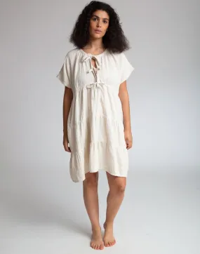 Hazel Organic Cotton Dress In Bone