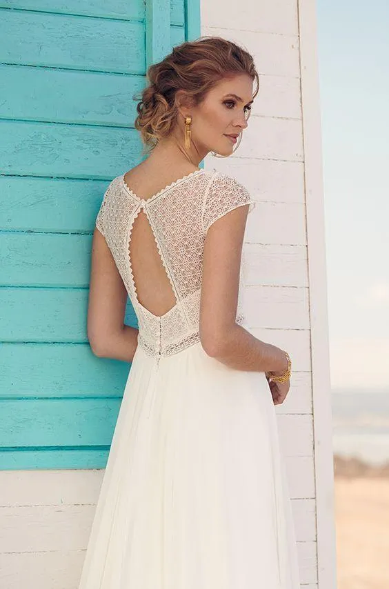 Illusion Lace A-Line Wedding Dress