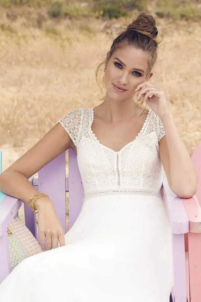 Illusion Lace A-Line Wedding Dress