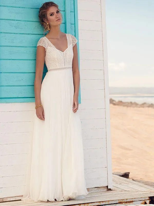 Illusion Lace A-Line Wedding Dress